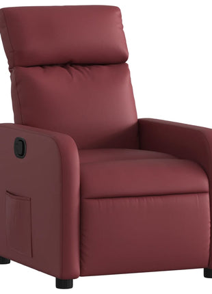 Fauteuil verstelbaar kunstleer wijnrood