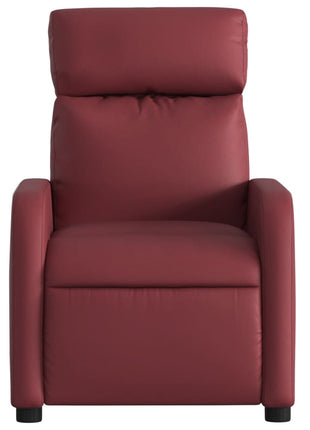 Fauteuil verstelbaar kunstleer wijnrood