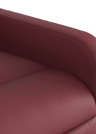 Fauteuil verstelbaar kunstleer wijnrood