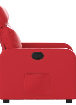 Fauteuil verstelbaar kunstleer rood
