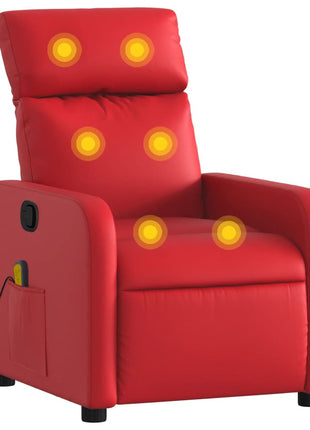 Massagestoel verstelbaar kunstleer rood