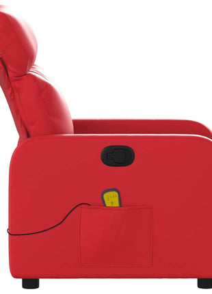 Massagestoel verstelbaar kunstleer rood