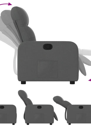 Fauteuil verstelbaar stof donkergrijs