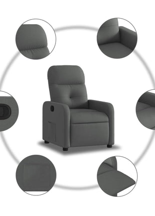 Fauteuil verstelbaar stof donkergrijs