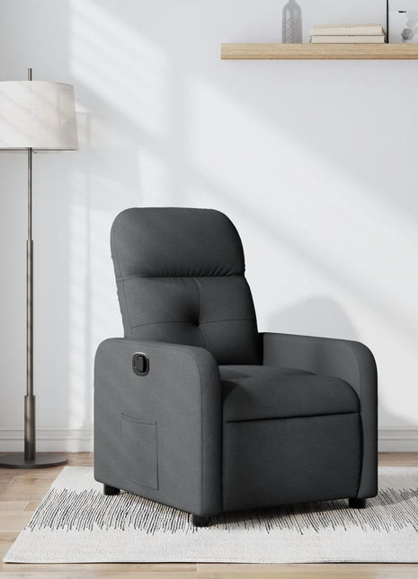 Fauteuil verstelbaar stof donkergrijs