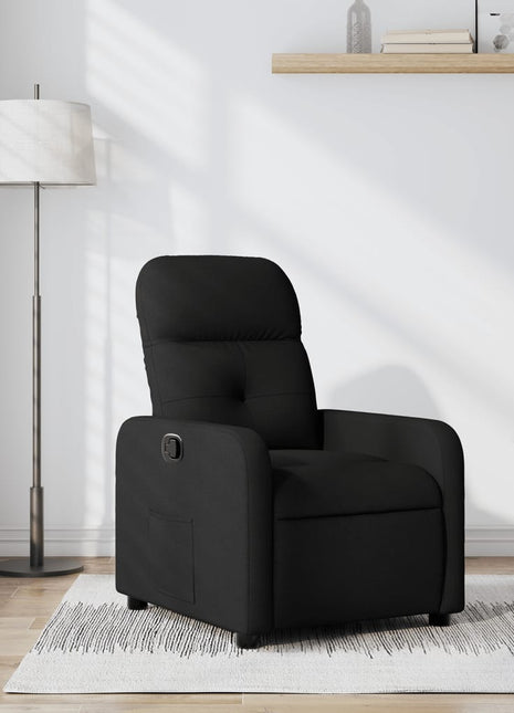 Fauteuil verstelbaar stof zwart