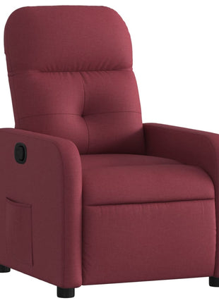 Fauteuil verstelbaar stof wijnrood
