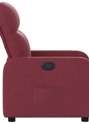 Fauteuil verstelbaar stof wijnrood