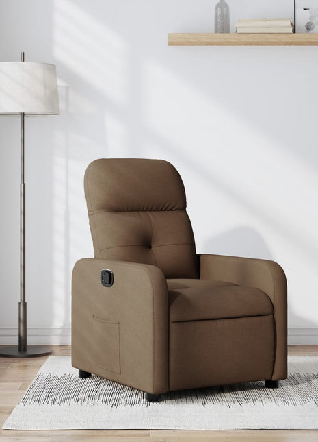Fauteuil verstelbaar stof bruin