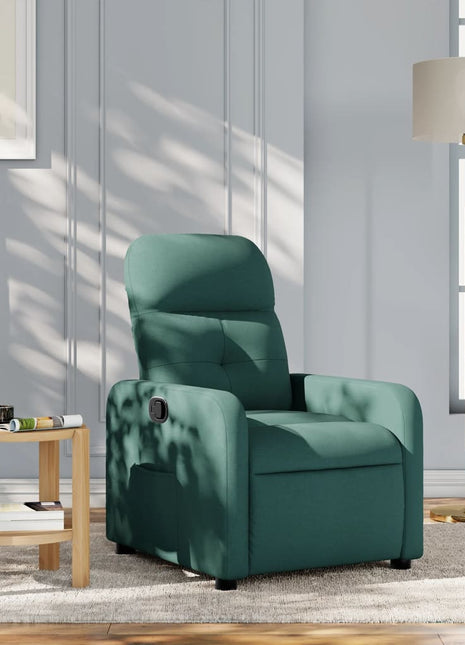 Fauteuil verstelbaar stof donkergroen