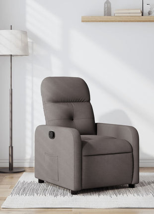 Fauteuil verstelbaar stof taupe