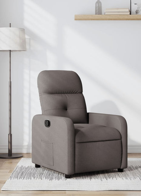 Fauteuil verstelbaar stof taupe