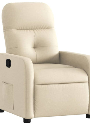 Fauteuil verstelbaar stof crèmekleurig