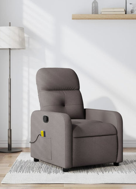 Massagestoel verstelbaar stof taupe