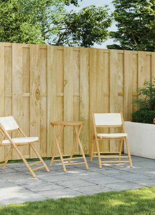 Bistrostoelen 2 st inklapbaar met kussens bamboe crèmewit
