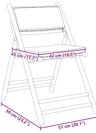 Bistrostoelen 2 st inklapbaar met kussens bamboe crèmewit