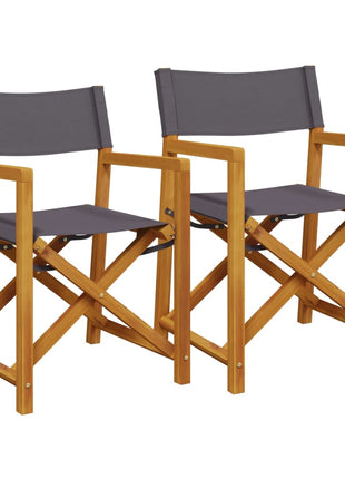 Regisseursstoelen 2 st inklapbaar stof donkergrijs