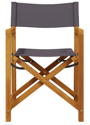 Regisseursstoelen 2 st inklapbaar stof donkergrijs
