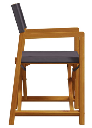 Regisseursstoelen 2 st inklapbaar stof donkergrijs