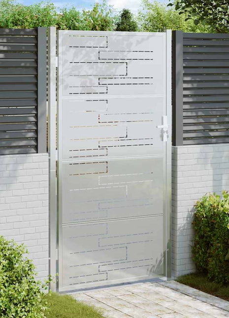 Tuinpoort 100x200 cm roestvrij staal