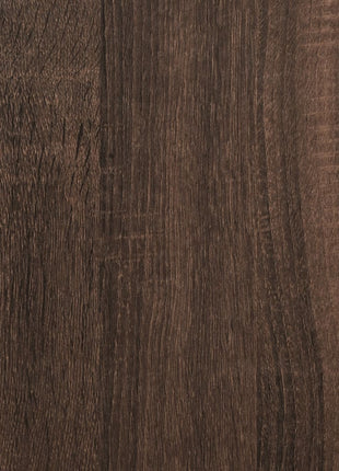 Badkamerkast 33x33x185,5 cm bewerkt hout bruin eikenkleurig