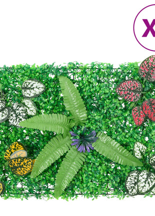 Hek met kunstplanten 6 st 40x60 cm groen