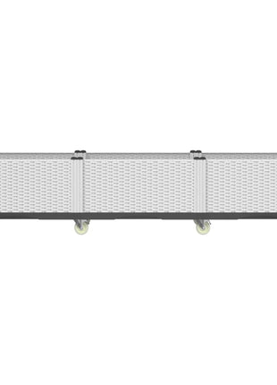 Plantenbak met wielen 240x50x54 cm polypropeen wit