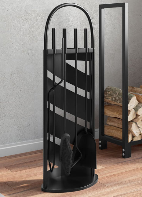 5-delige Haardset 23x15x66 cm staal
