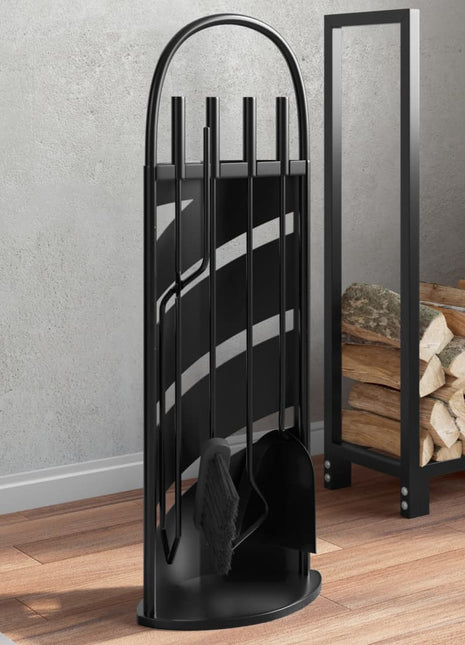 5-delige Haardset 23x15x66 cm staal