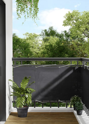 Balkonscherm 75x800 cm 100% oxford polyester antracietkleurig