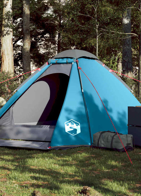 Koepeltent 4-persoons waterdicht blauw