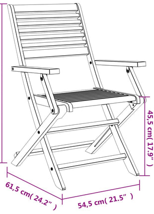 Tuinstoelen 2 st inklapbaar 54,5x61,5x86,5 cm acaciahout