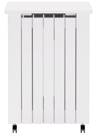 Wasmand met wielen RANA 45x45x64 cm massief grenenhout wit