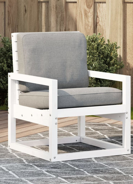 Tuinstoel 57,5x63x76 cm massief grenenhout wit