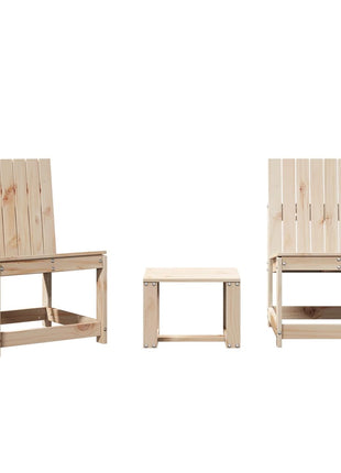 3-delige Loungeset massief grenenhout
