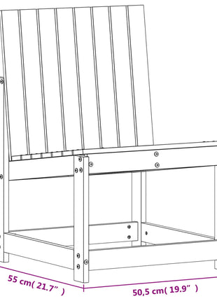 3-delige Loungeset massief grenenhout