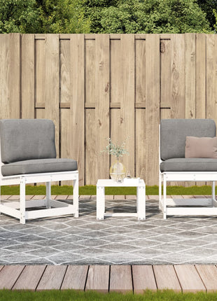 3-delige Loungeset massief grenenhout wit
