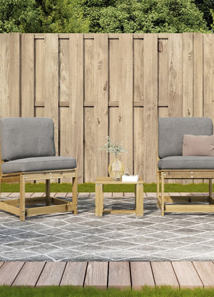 3-delige Loungeset geïmpregneerd grenenhout