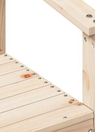 3-delige Loungeset massief grenenhout