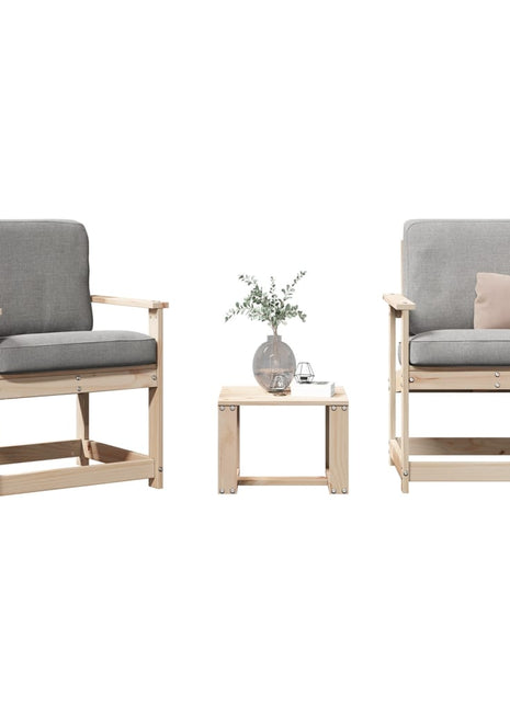 3-delige Loungeset massief grenenhout