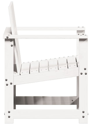 3-delige Loungeset massief grenenhout wit