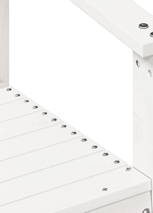 3-delige Loungeset massief grenenhout wit