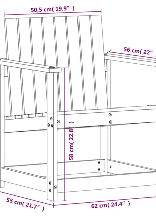3-delige Loungeset massief grenenhout wit