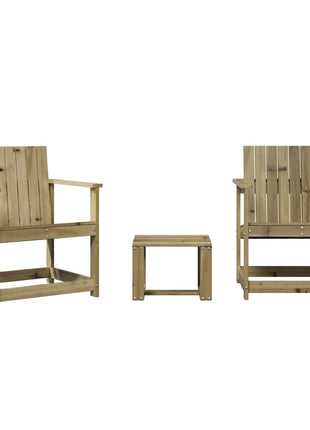 3-delige Loungeset geïmpregneerd grenenhout