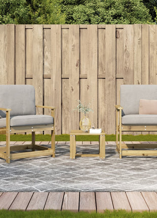 3-delige Loungeset geïmpregneerd grenenhout