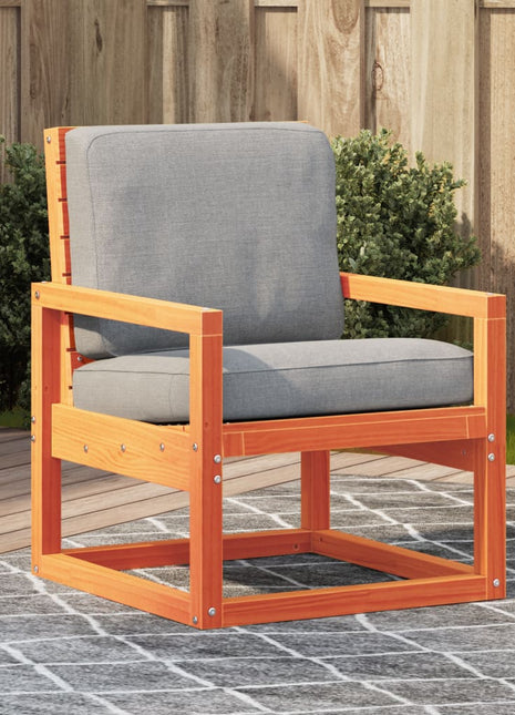 Tuinstoel 57,5x63x76 cm massief grenenhout wasbruin