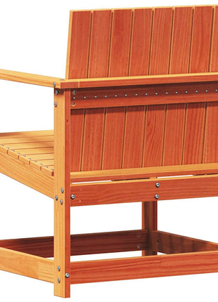 3-delige Loungeset massief grenenhout wasbruin