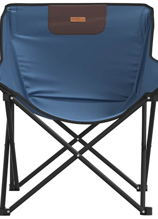 Campingstoelen 2 st met vakje inklapbaar blauw