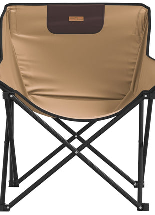 Campingstoelen 2 st met vakje inklapbaar bruin