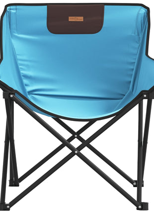 Campingstoelen 2 st met vakje inklapbaar felblauw